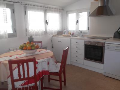 Kitchen with sea vies